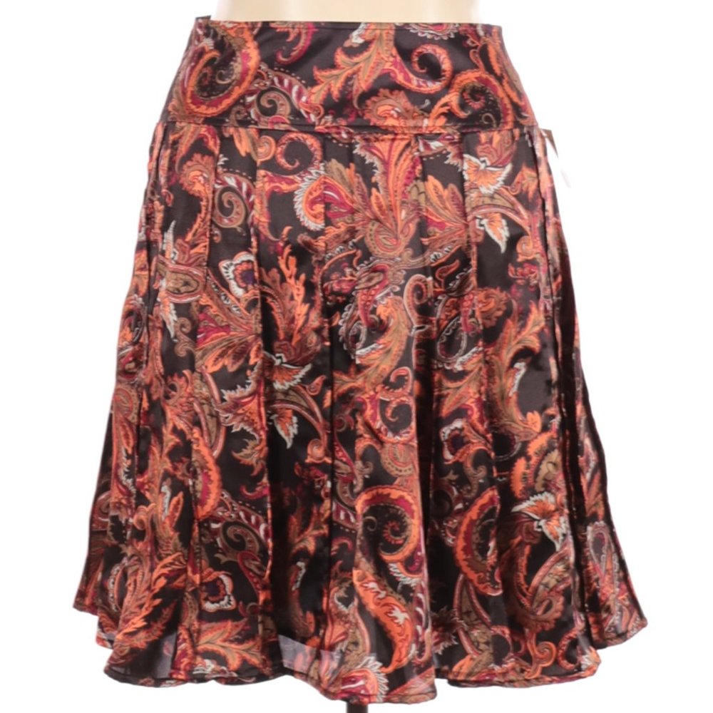 Worthington Brown Paisley Women's Skirt 14 New